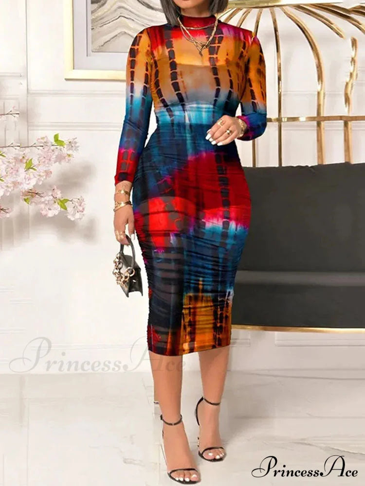 3D Floral Choker Detail Strapless Classic Bodycon Party Midi Dress - Turquoise