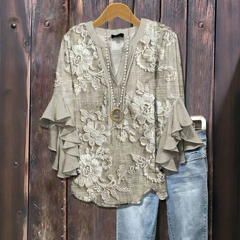 GRACIE – BOHO BLOOM RUFFLE BLOUSE