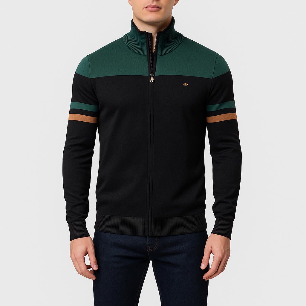 LUXEOUTFIT | Atlas Retro Striped Bomber Jacket