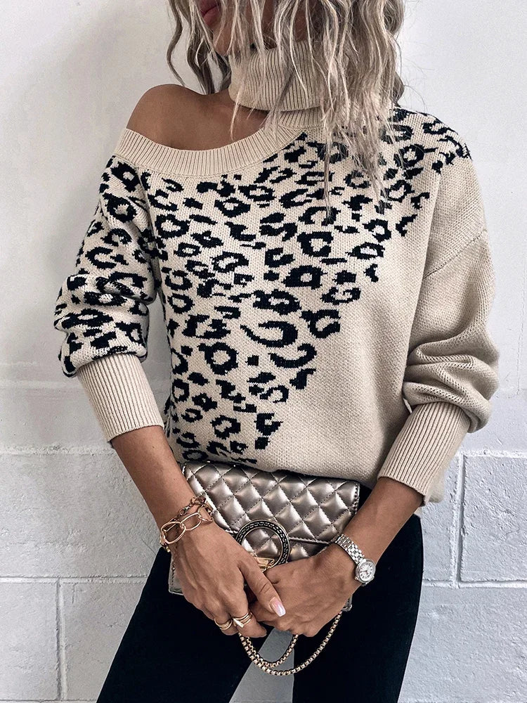 Liora® | Leopard sweater with falling aurors