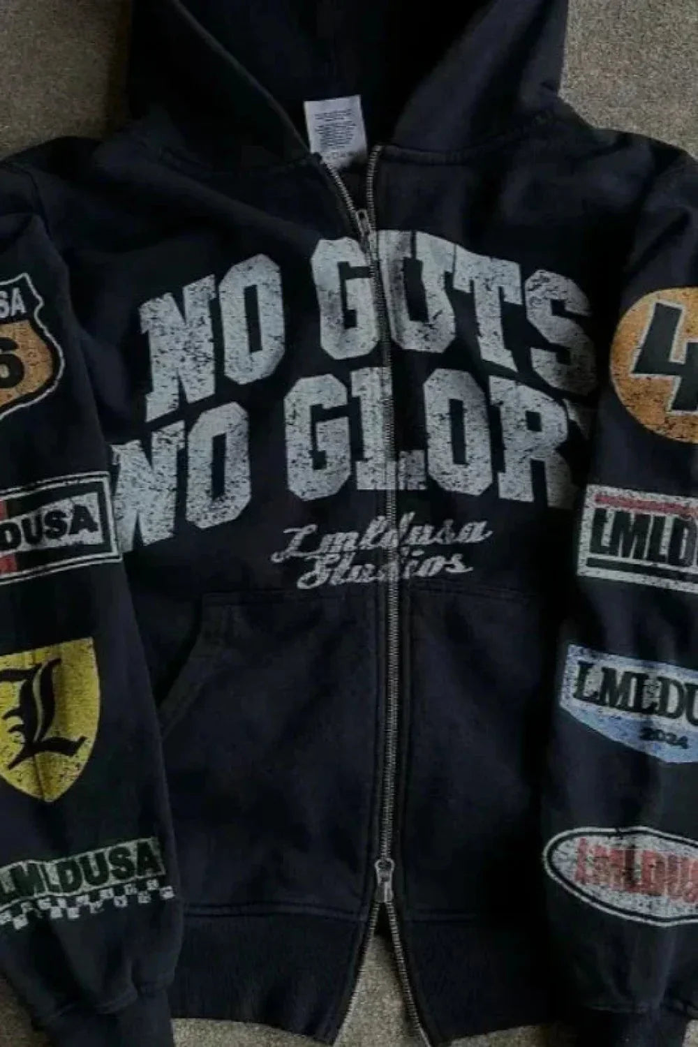 Motorcycle Style Graphic Hoodie