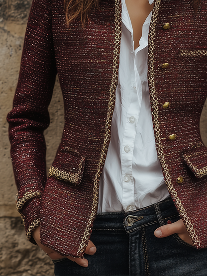 Chanel-style Contrast-trimmed Jacket