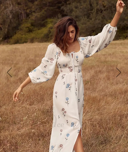 100% Cotton White Maxi Dress