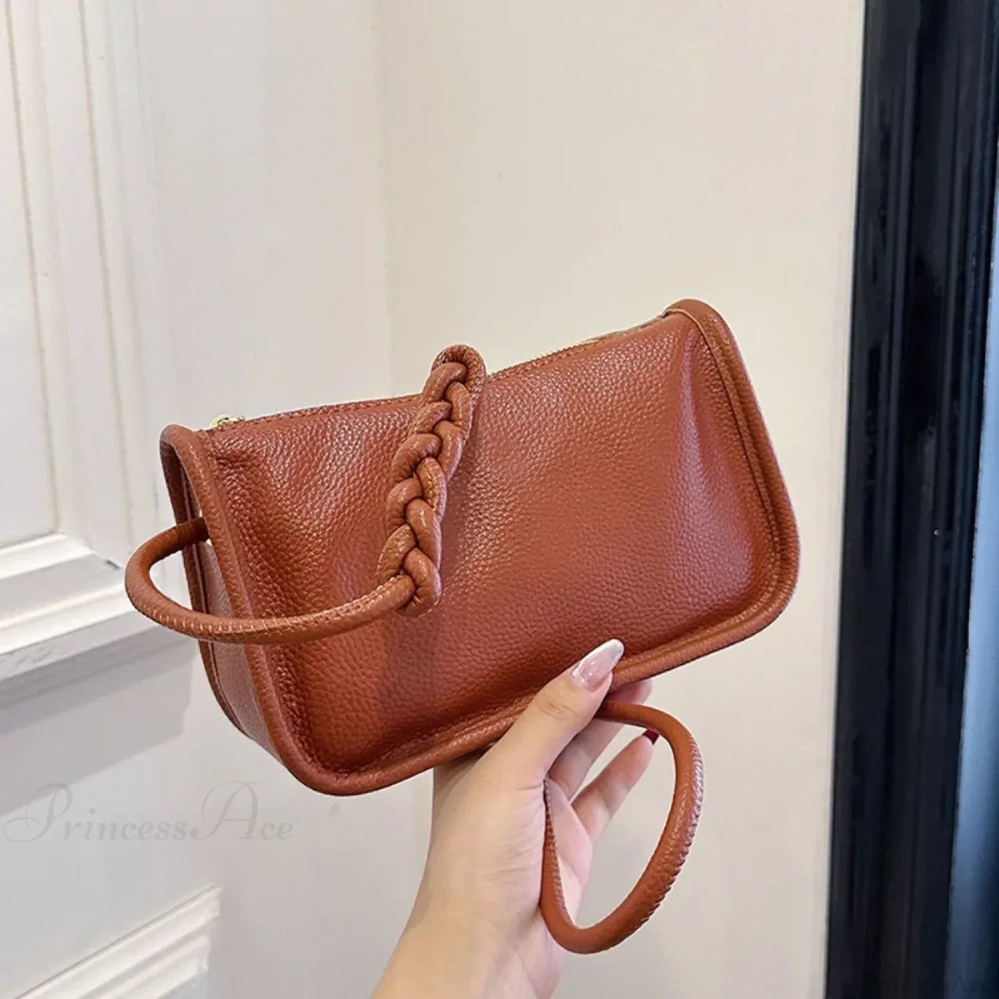 100% Real Cowhide Leather Crossbody Bag
