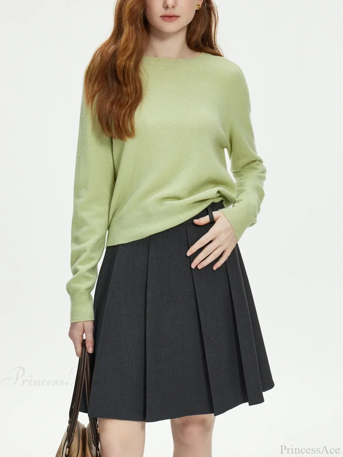 100% Wool Seamless Crew Neck Sweater