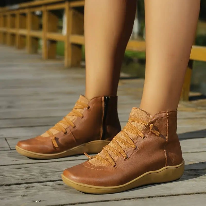 Women's casual lace-up ankle boots
