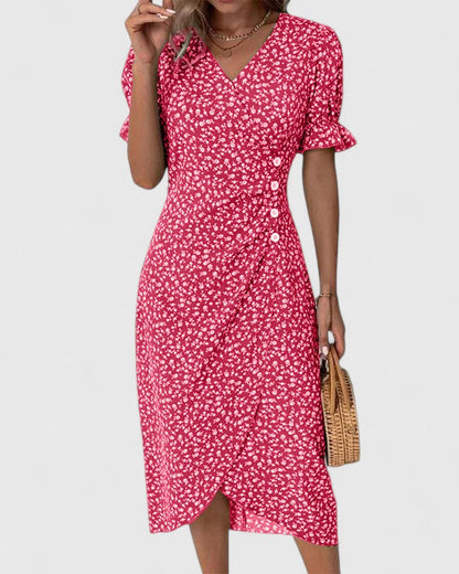 SOPHIA – BLOOM WRAP MIDI DRESS