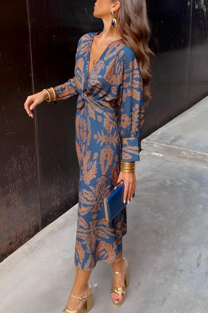 Carolina® | Dress knot V-neck maxi dress