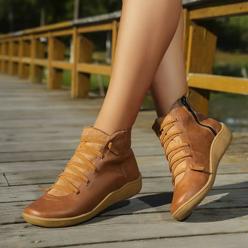 Women's casual lace-up ankle boots