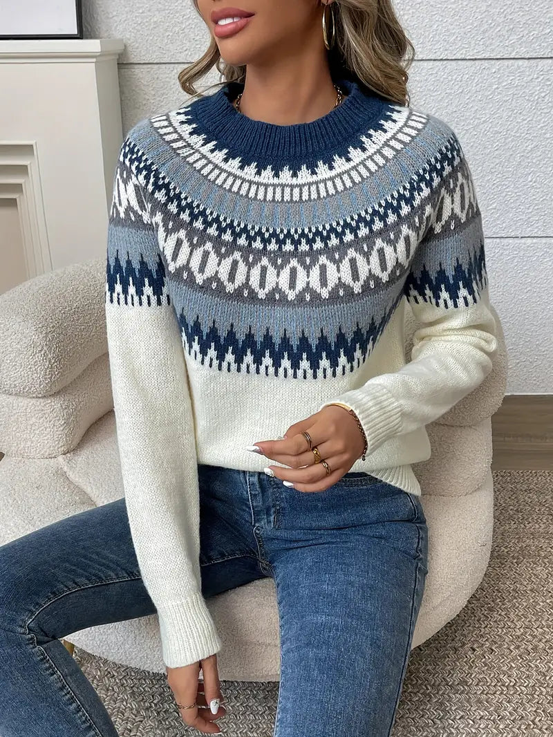 Classic Sweater with Pattern
