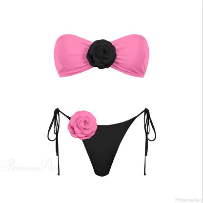 3D Flower Bandage Bikini Set