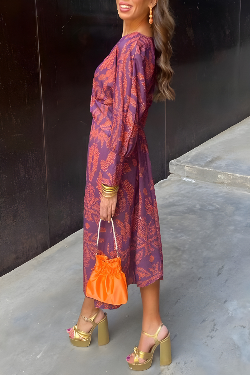 Carolina® | Dress knot V-neck maxi dress