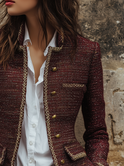 Chanel-style Contrast-trimmed Jacket