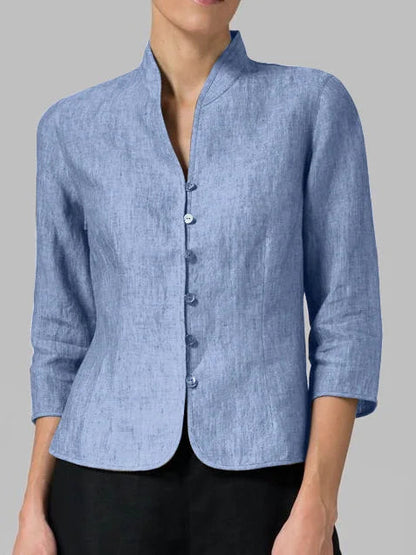 Bubby® | High-Quality Women'S Blouse With A Stand-Up Collar
