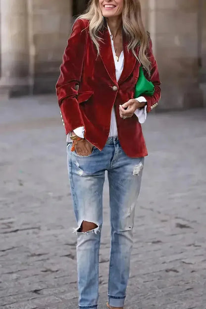 CAMILLE – POLISHED POWER BLAZER