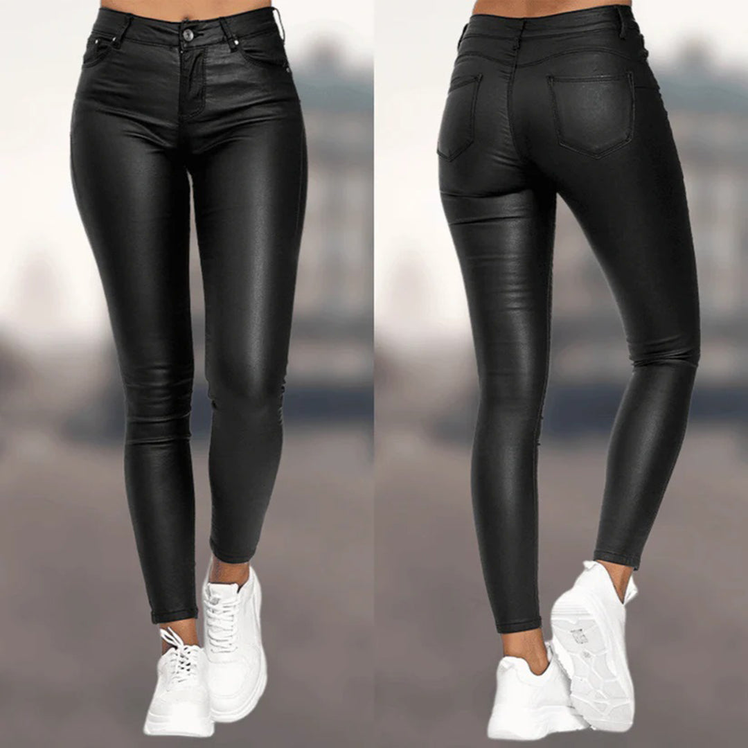 Luisa® | Casual leather pants for women