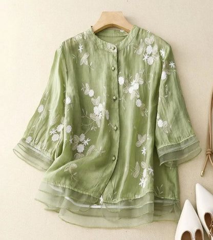 Aroa® | Embroidered vintage women's shirt