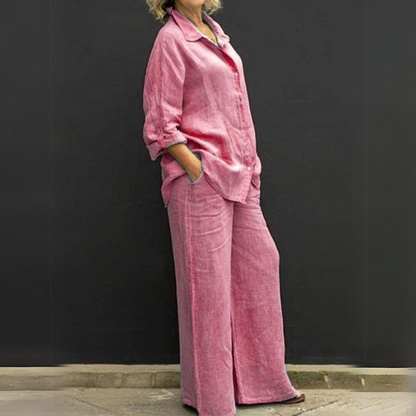 Lilian® | Cotton trousers and top set