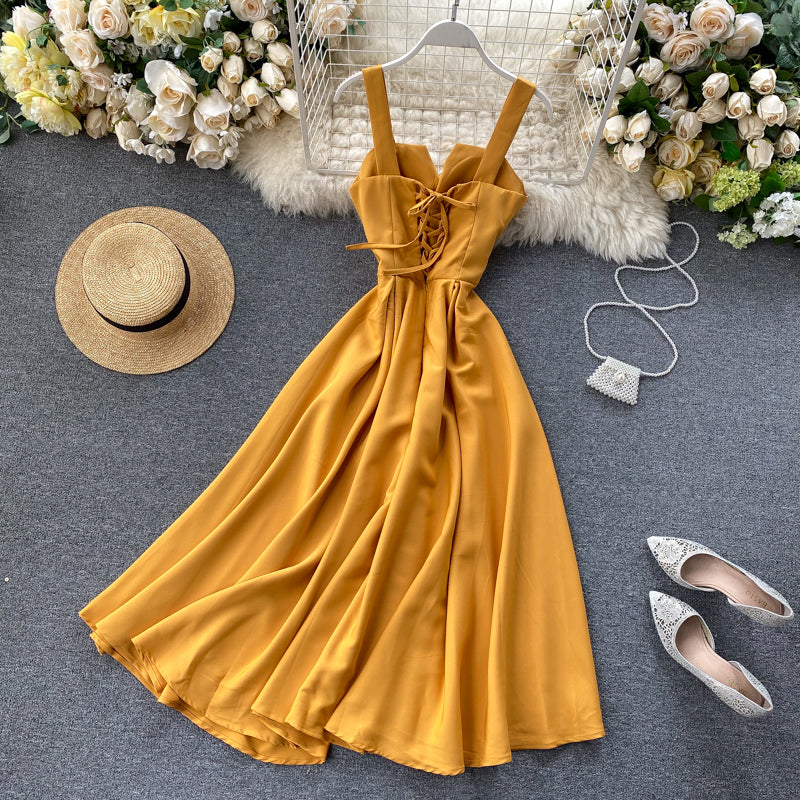 Amatista® | Yellow Sleeveless Cocktail Dress