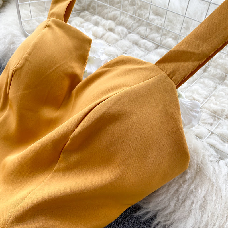 Amatista® | Yellow Sleeveless Cocktail Dress