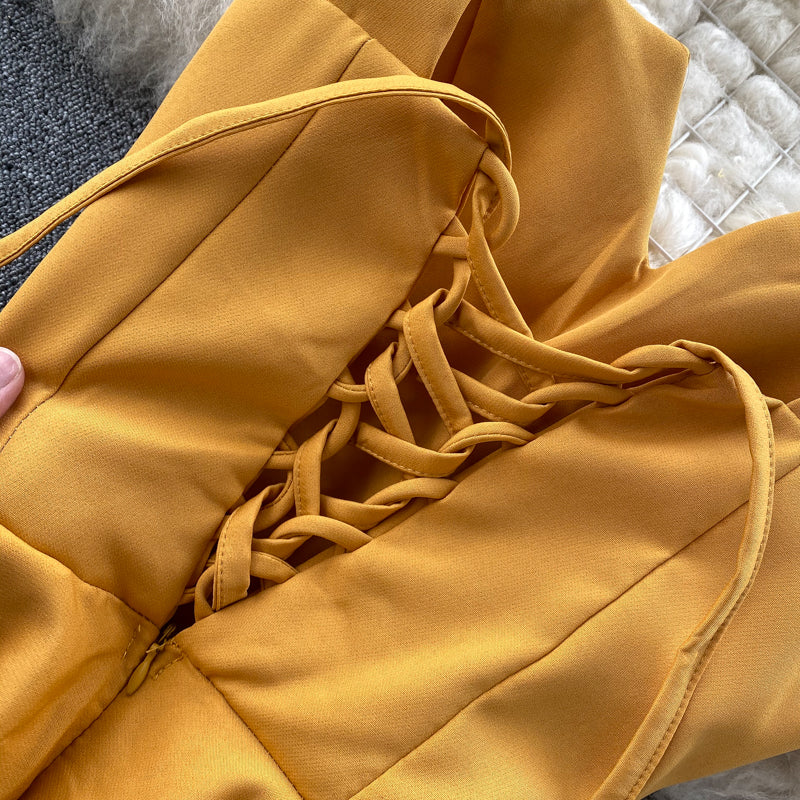 Amatista® | Yellow Sleeveless Cocktail Dress