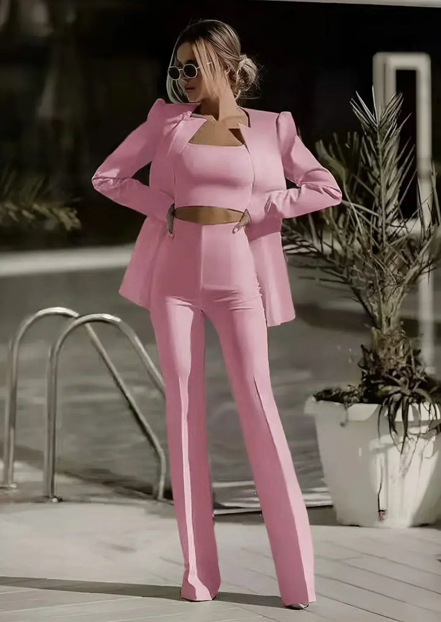 Ria® | Stylish 3-Piece Set (Blazer, Top, Trousers)