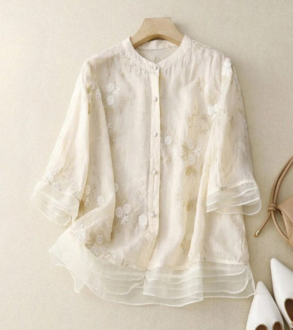 Aroa® | Embroidered vintage women's shirt