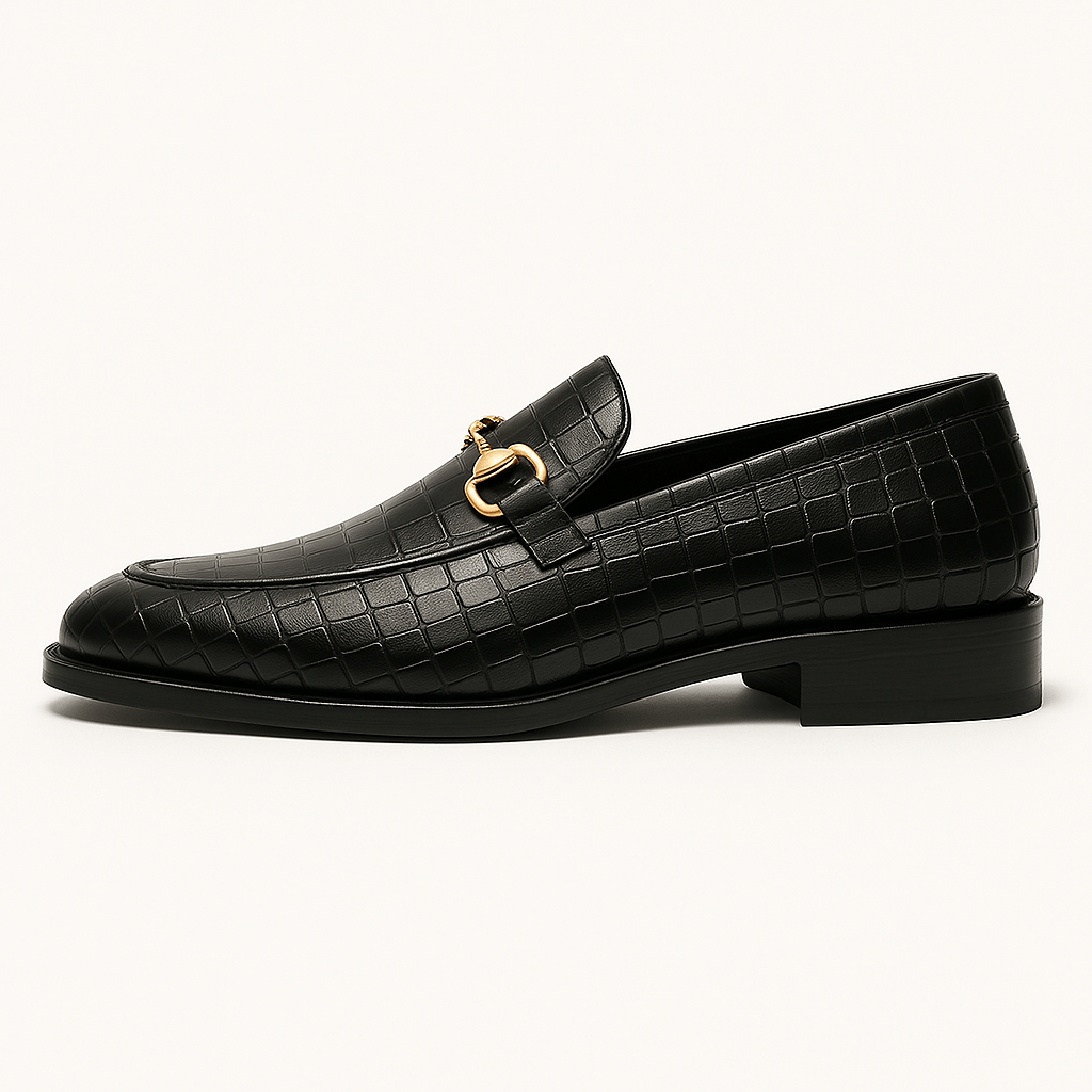 LUXEOUTFIT | Alligator Embossed Statement Loafers