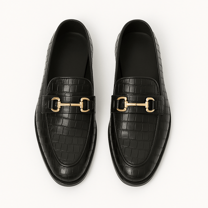 LUXEOUTFIT | Alligator Embossed Statement Loafers