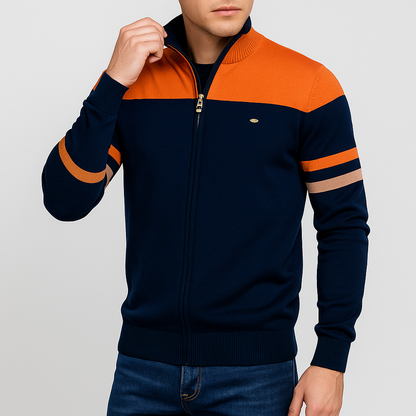 LUXEOUTFIT | Atlas Retro Striped Bomber Jacket