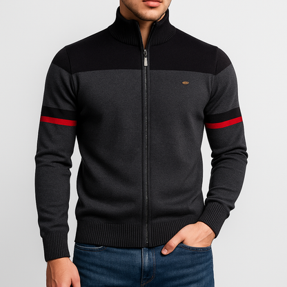 LUXEOUTFIT | Atlas Retro Striped Bomber Jacket