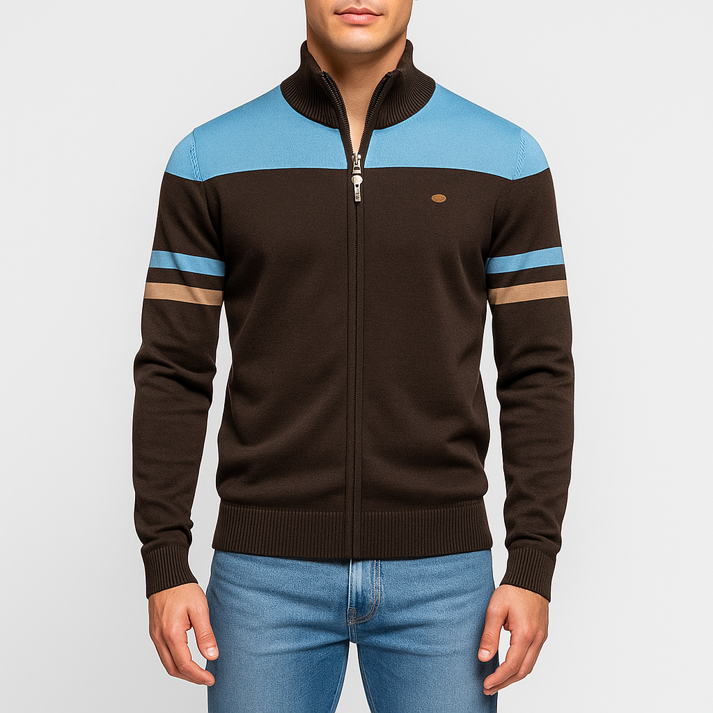 LUXEOUTFIT | Atlas Retro Striped Bomber Jacket