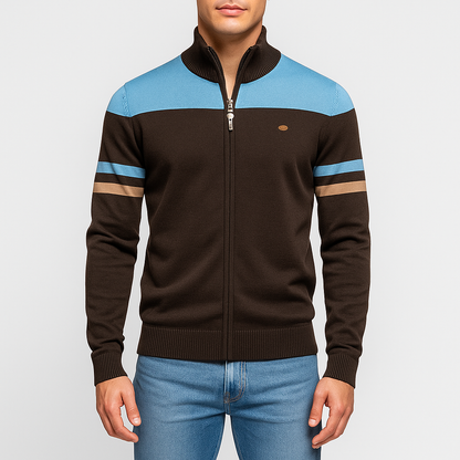 LUXEOUTFIT | Atlas Retro Striped Bomber Jacket