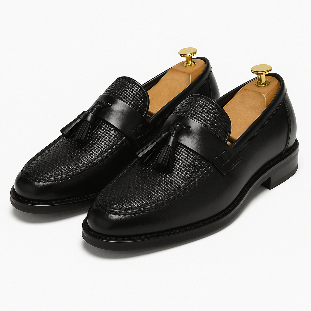 LUXEOUTFIT | Crestford Woven Tassel Loafers