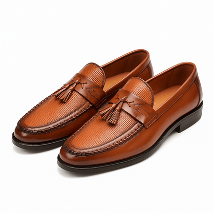 LUXEOUTFIT | Crestford Woven Tassel Loafers