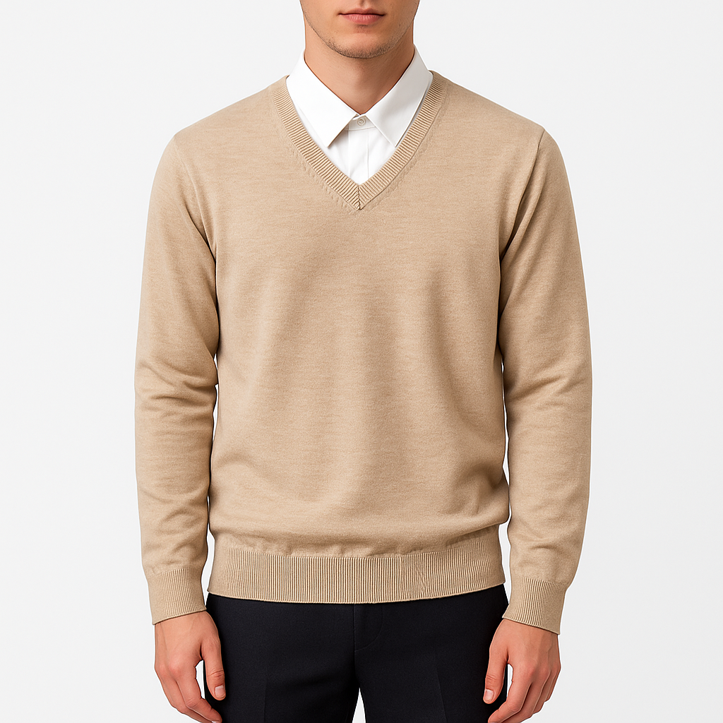 LUXEOUTFIT | Elegant V-Neck Sweater