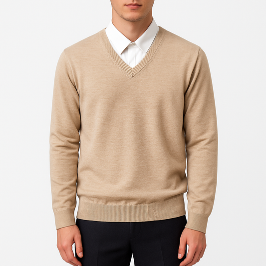 LUXEOUTFIT | Elegant V-Neck Sweater