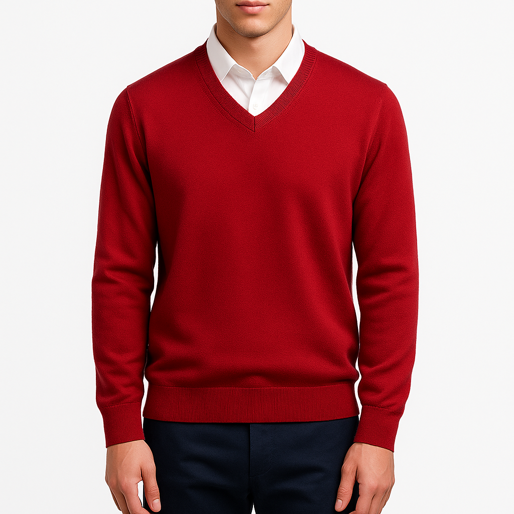 LUXEOUTFIT | Elegant V-Neck Sweater