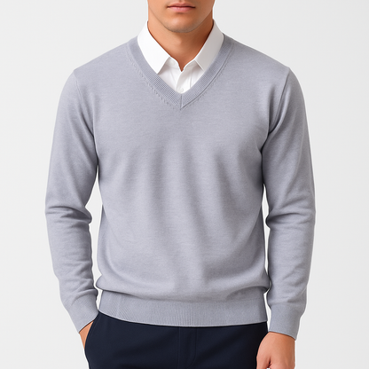 LUXEOUTFIT | Elegant V-Neck Sweater