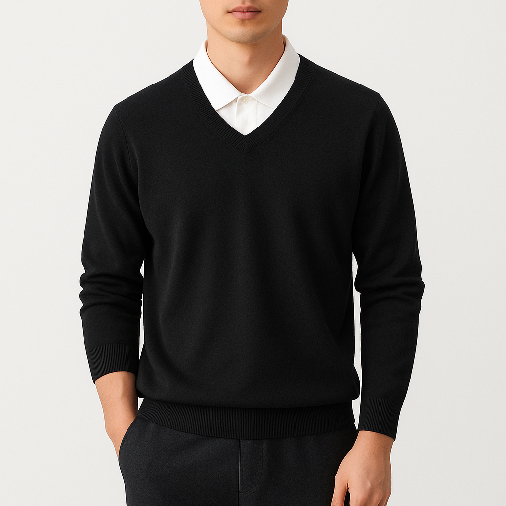 LUXEOUTFIT | Elegant V-Neck Sweater