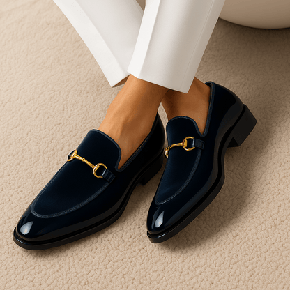 LUXEOUTFIT | Gloss Patent Leather Loafers