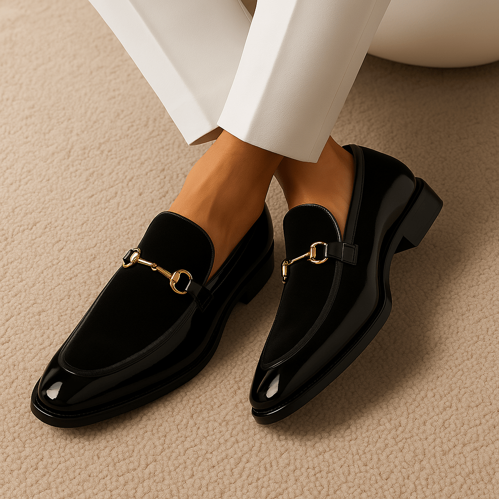 LUXEOUTFIT | Gloss Patent Leather Loafers