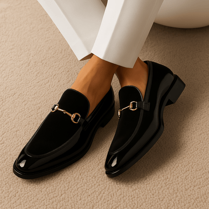 LUXEOUTFIT | Gloss Patent Leather Loafers