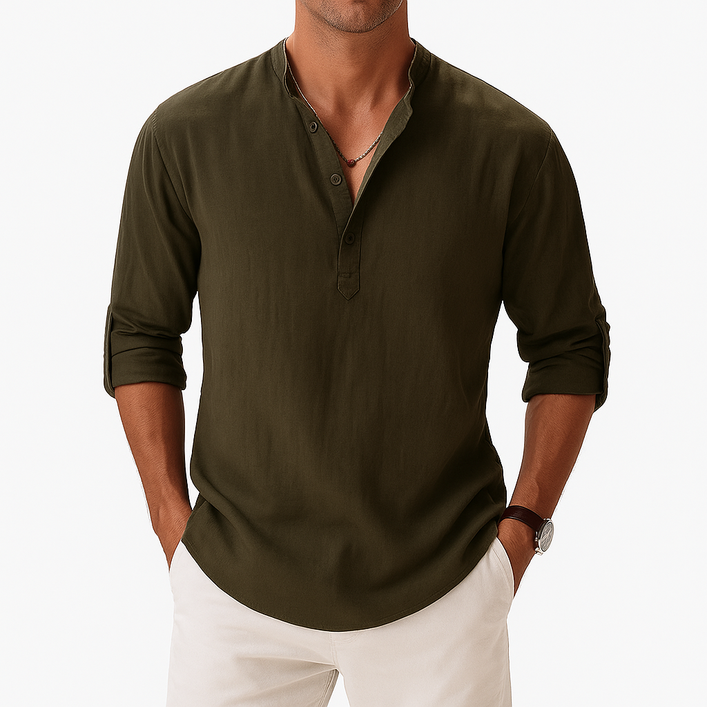 LUXEOUTFIT | Linen Blend Shirt