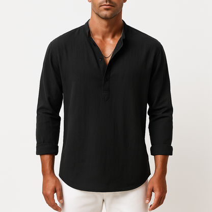 LUXEOUTFIT | Linen Blend Shirt