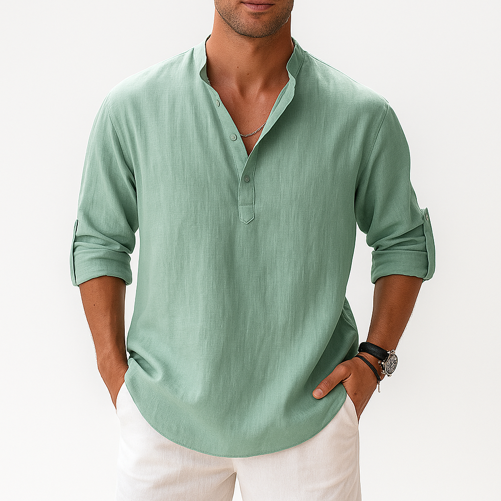 LUXEOUTFIT | Linen Blend Shirt