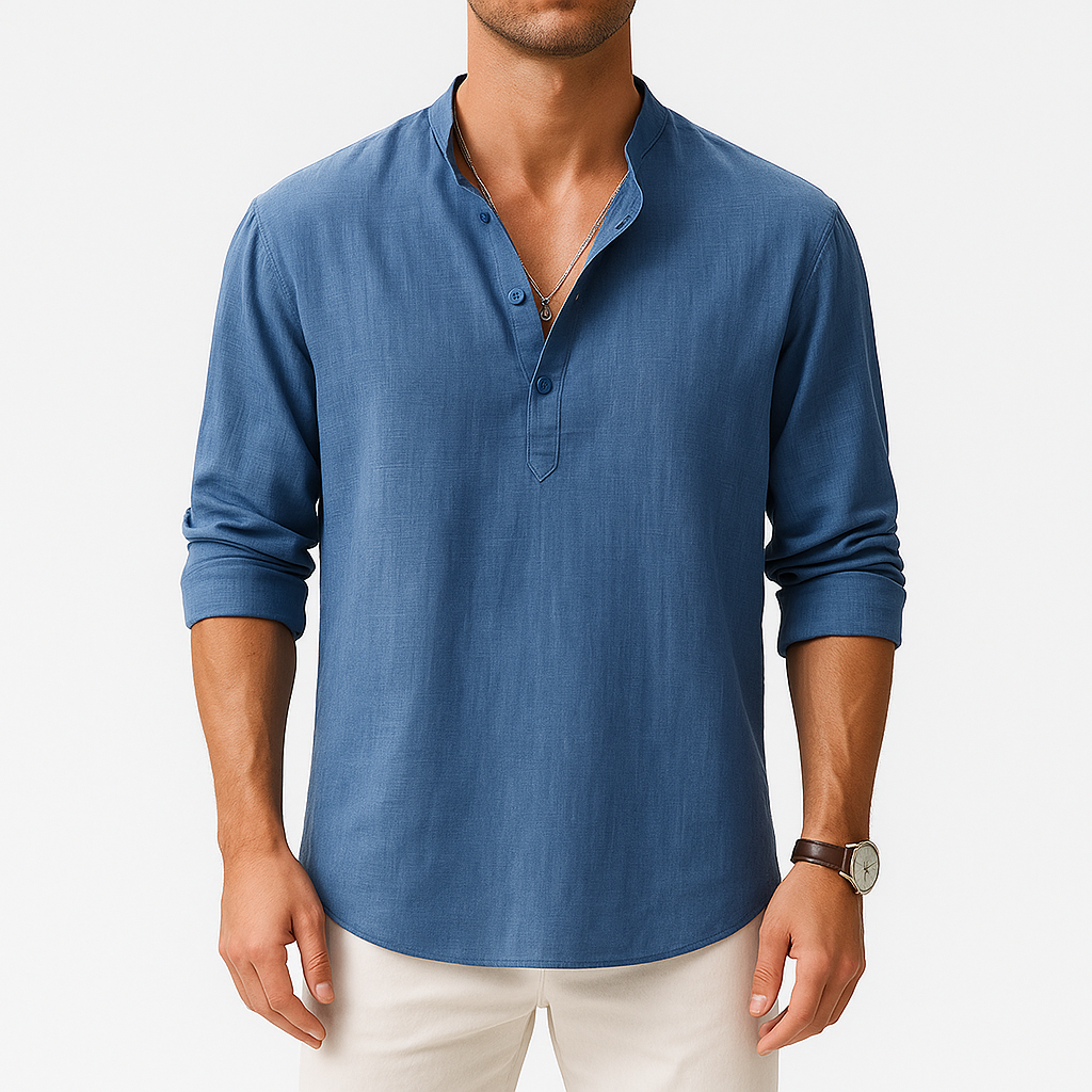 LUXEOUTFIT | Longline Linen Shirt