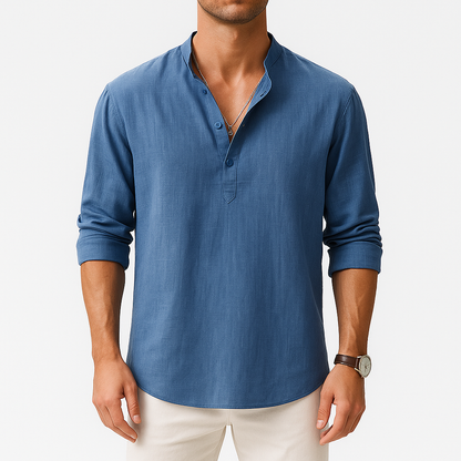 LUXEOUTFIT | Longline Linen Shirt