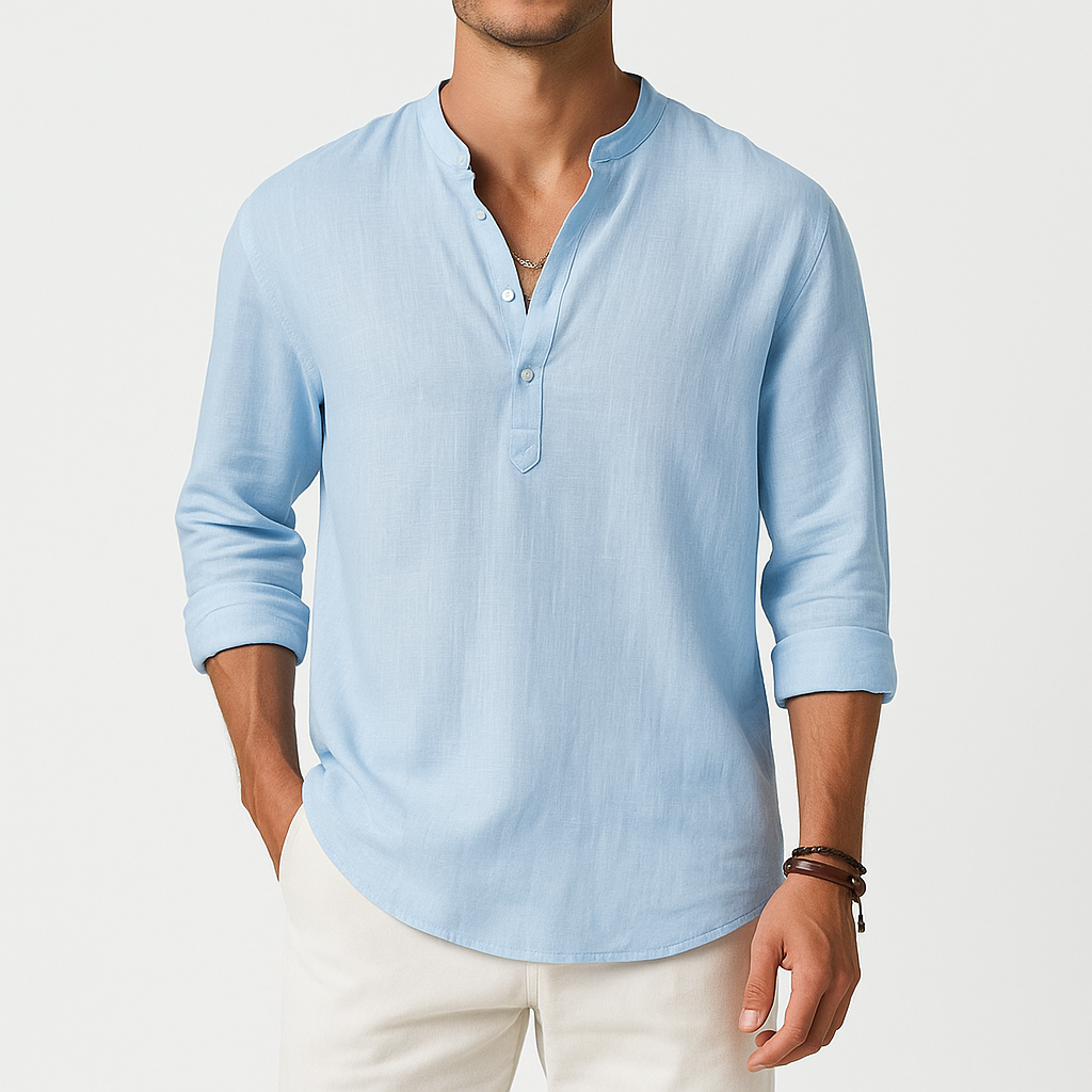 LUXEOUTFIT | Longline Linen Shirt