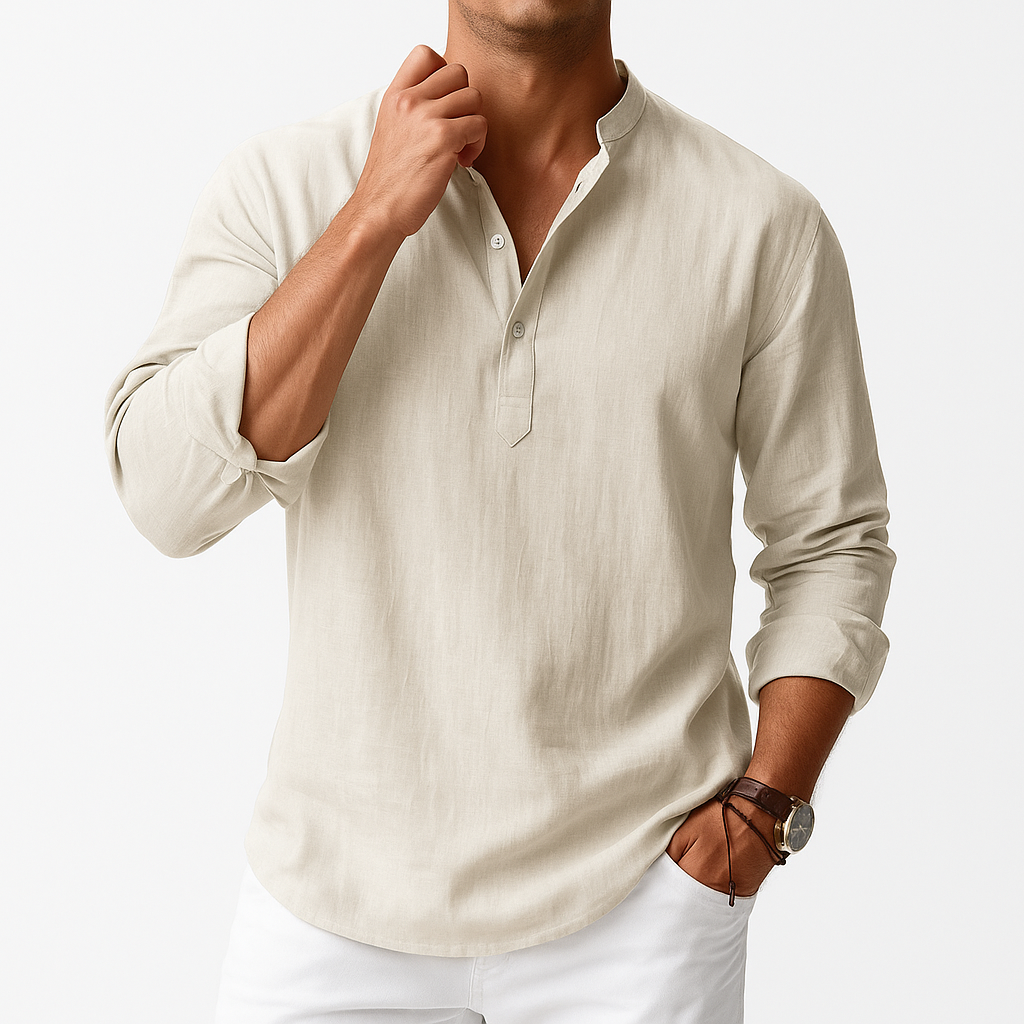 LUXEOUTFIT | Longline Linen Shirt